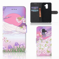 Samsung Galaxy A6 Plus 2018 Telefoonhoesje met Pasjes Bird Flying - thumbnail