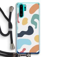 Memphis Shapes Blue: Huawei P30 Pro Transparant Hoesje met koord