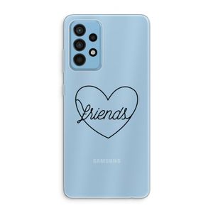Friends heart black: Samsung Galaxy A52 Transparant Hoesje