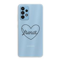 Friends heart black: Samsung Galaxy A52 Transparant Hoesje
