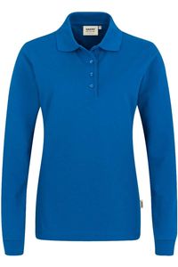 HAKRO 215 Regular Fit Dames poloshirt met lange mouwen koninklijk, Effen