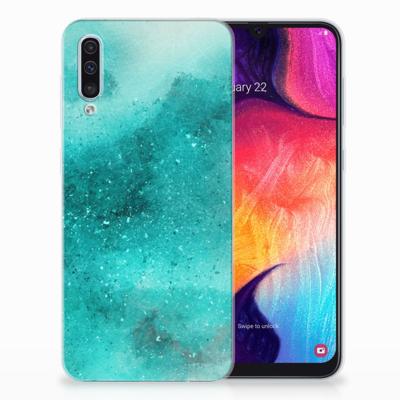 Smartphone hoesje Samsung Galaxy A50 Painting Blue