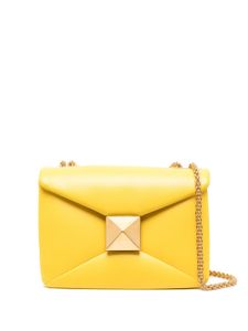 Valentino Garavani sac à bandoulière One Stud en cuir - Jaune