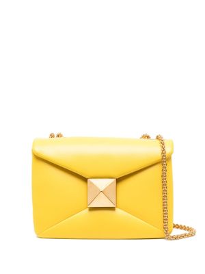 Valentino Garavani sac à bandoulière One Stud en cuir - Jaune
