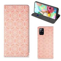 Samsung Galaxy A71 | Hoesje met Magneet | Pattern Orange