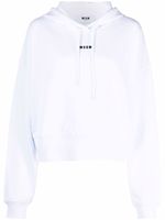 MSGM hoodie crop à logo - Blanc