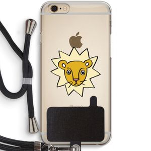 Kleine leeuw: iPhone 6 / 6S Transparant Hoesje met koord