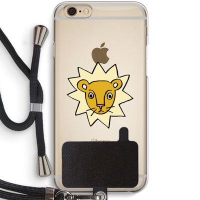 Kleine leeuw: iPhone 6 / 6S Transparant Hoesje met koord