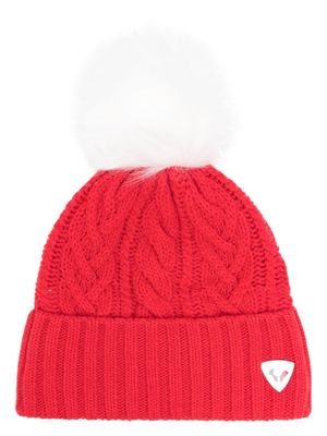 Rossignol bonnet Mady en maille torsadée - Rouge