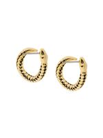 Aurelie Bidermann petits anneaux à design de serpent - Métallisé
