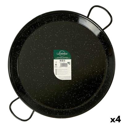 Pan La Dehesa 0255-LD 0255-LD Zwart Geëmailleerd Staal Ø 55 cm 69 x 6 x 55 cm (4 Stuks)