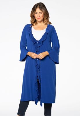 Yoek Vest met ruches | Licht Blauw | Maat 58/60