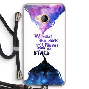 Stars quote: HTC U Play Transparant Hoesje met koord