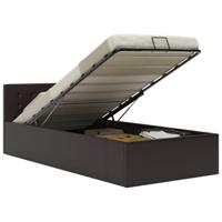 Bedframe met opslag hydraulisch kunstleer grijs 100x200 cm