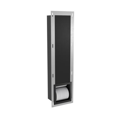 Reserve Toiletrolhouder Inbouw BWS Mat Zwart Torelaat