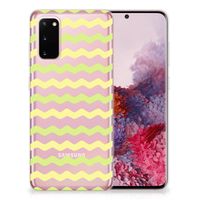 Samsung Galaxy S20 TPU bumper Waves Yellow