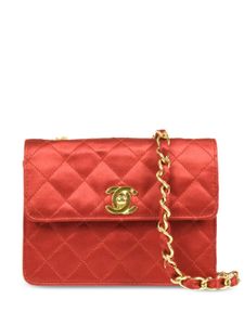 CHANEL Pre-Owned mini sac porté épaule Classic Flap (1990) - Rouge