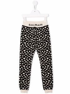 Balmain Kids pantalon de jogging à imprimé géométrique - Noir