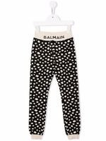 Balmain Kids pantalon de jogging à imprimé géométrique - Noir - thumbnail