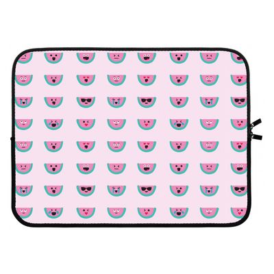 Smiley watermeloenprint: Laptop sleeve 15 inch