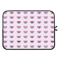 Smiley watermeloenprint: Laptop sleeve 15 inch