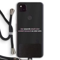 uw waarde daalt niet: Pixel 4a 5G Transparant Hoesje met koord