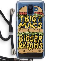 Big Macs Bigger Dreams: Samsung Galaxy A6 (2018) Transparant Hoesje met koord