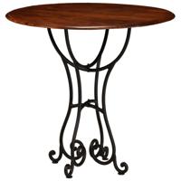 Eettafel 80x76 cm massief hout met honingafwerking