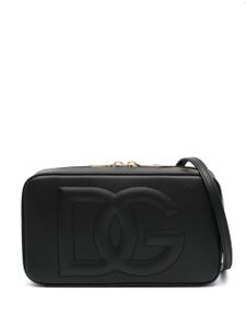 Dolce & Gabbana sac porté épaule en cuir à logo embossé - Noir