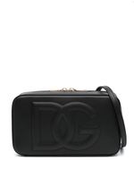 Dolce & Gabbana sac porté épaule en cuir à logo embossé - Noir