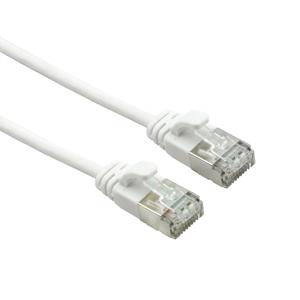 ROLINE U/FTP DataCenter Kabel Cat.7, LSOH, met RJ45 connectoren (500 MHz / Class EA), extra dun, wit, 1,5 m