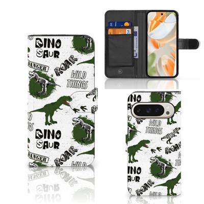 Telefoonhoesje | Met pasjeshouder | voor Google Pixel 9 | 9 Pro Dinosaurus