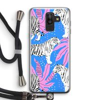 Tijger: Samsung Galaxy J8 (2018) Transparant Hoesje met koord Tijger: Samsung Galaxy J8 (2018) Transparant Hoesje met koord
