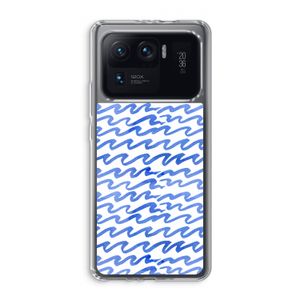 Blauwe golven: Xiaomi Mi 11 Ultra Transparant Hoesje