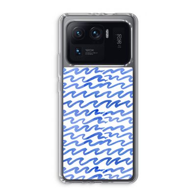 Blauwe golven: Xiaomi Mi 11 Ultra Transparant Hoesje
