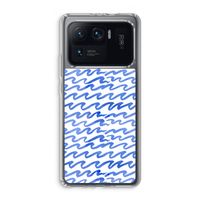 Blauwe golven: Xiaomi Mi 11 Ultra Transparant Hoesje