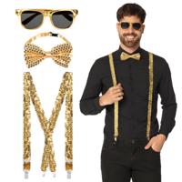 Verkleed setje - goud - glitter en glamour - voor volwassenen