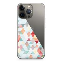 Gekleurde driehoekjes pastel: iPhone 13 Pro Transparant Hoesje