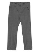 Il Gufo pantalon en coton à coupe droite - Gris