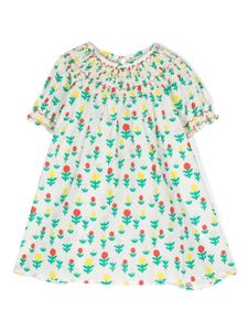 Stella McCartney Kids floral-print cotton dress - Blanc