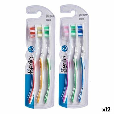 Tandenborstel Geel Blauw Rood Groen (12 Stuks)