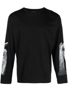 Simone Rocha t-shirt imprimé à manches longues - Noir