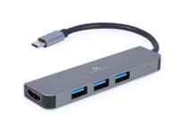 Gembird A-CM-COMBO2-01 USB Type-C 2-in-1 multi-poort adapter (Hub + HDMI)