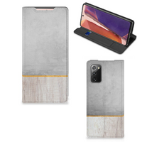 Samsung Galaxy Note20 Book Wallet Case Wood Concrete - thumbnail