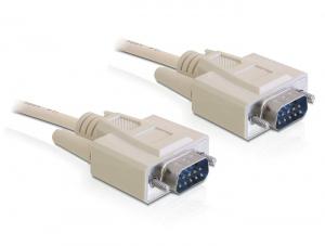 DeLOCK RS-232, 5m Sub-D9 Sub-D9 Beige kabeladapter/verloopstukje