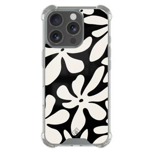 iPhone 16 Pro Max shockproof hoesje - Noir bloom