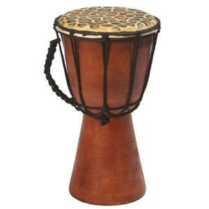 Handgemaakte drum/trommel met giraffeprint - 25 cm - muziek instrumenten