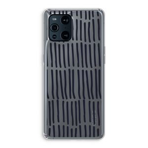 Moroccan stripes: Oppo Find X3 Transparant Hoesje