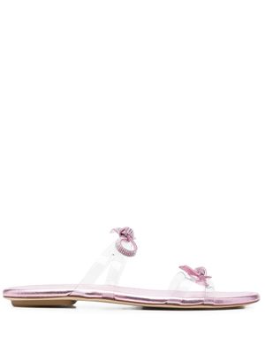 Stuart Weitzman claquettes SW Bow - Blanc