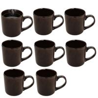 Secret de gourmet Koffiemok - 8x - bruin - keramiek - 420 ml - beker